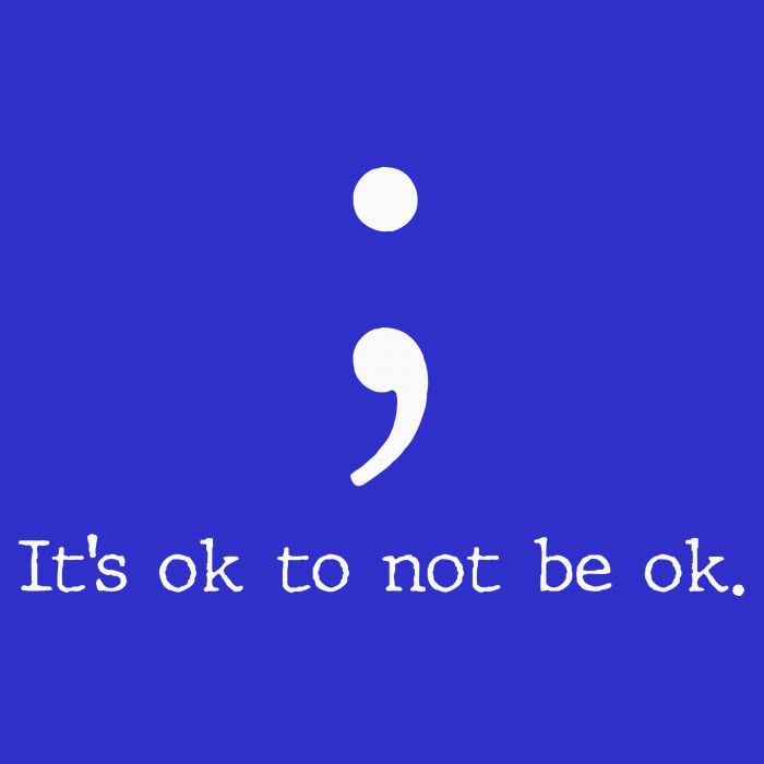Mental Health Awareness Semicolon Womens Tank Top