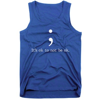 Mental Health Awareness Semicolon Tank Top