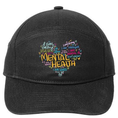 Mental Health Awareness Gifts Depression 7-Panel Snapback Hat