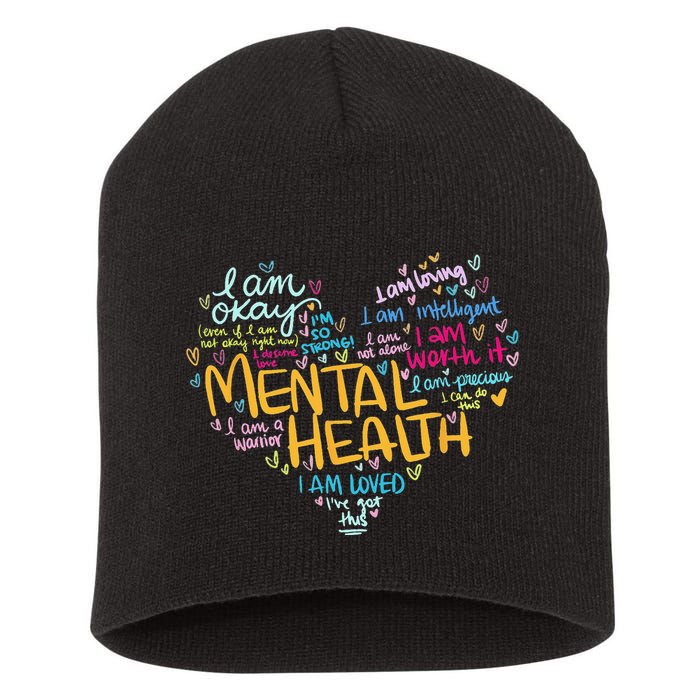 Mental Health Awareness Gifts Depression Short Acrylic Beanie