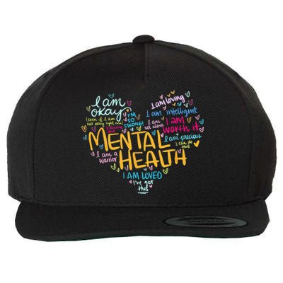 Mental Health Awareness Gifts Depression Wool Snapback Cap