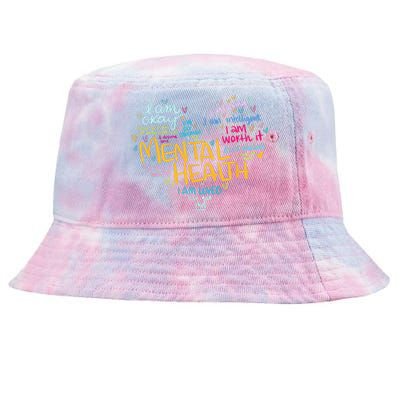 Mental Health Awareness Gifts Depression Tie-Dyed Bucket Hat