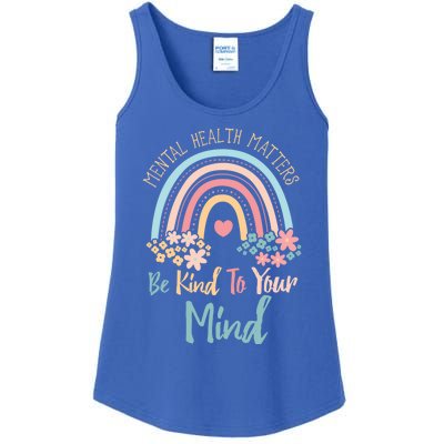 Mental Health Awareness Month Be Kind To Your Mind Positive Gift Ladies Essential Tank