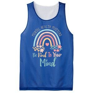 Mental Health Awareness Month Be Kind To Your Mind Positive Gift Mesh Reversible Basketball Jersey Tank