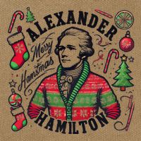 Merry Hamistmas Alexander Hamilton Ugly Christmas Sweater Merry Xmas Funny Cotton Canvas Backpack
