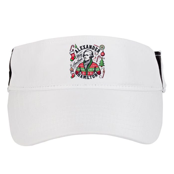 Merry Hamistmas Alexander Hamilton Ugly Christmas Sweater Merry Xmas Funny Adult Drive Performance Visor