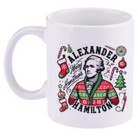 Merry Hamistmas Alexander Hamilton Ugly Christmas Sweater Merry Xmas Funny 11oz C Handle Ceramic Mug