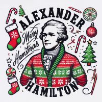 Merry Hamistmas Alexander Hamilton Ugly Christmas Sweater Merry Xmas Funny 11oz C Handle Ceramic Mug