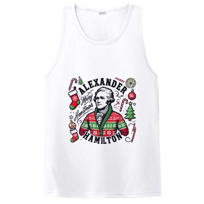 Merry Hamistmas Alexander Hamilton Ugly Christmas Sweater Merry Xmas Funny PosiCharge Competitor Tank