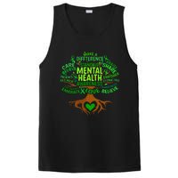 Mental Health Awareness Tree Grreen Ribbon PosiCharge Competitor Tank