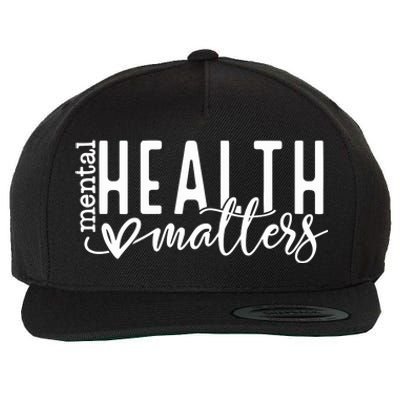 Mental Health Awareness Wool Snapback Cap