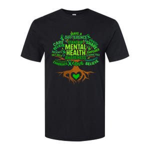 Mental Health Awareness Tree Drawing Word Softstyle CVC T-Shirt