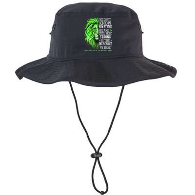 Mental Health Awareness We Wear Green Mh Ribbon Lion Legacy Cool Fit Booney Bucket Hat