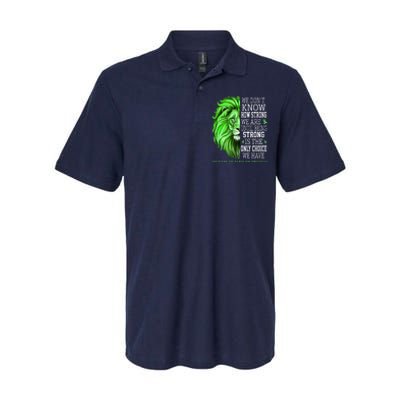 Mental Health Awareness We Wear Green Mh Ribbon Lion Softstyle Adult Sport Polo