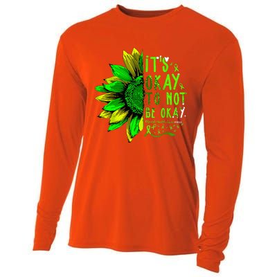 Mental Health Awareness Sunflower Its Okay To Not Be Okay Cooling Performance Long Sleeve Crew