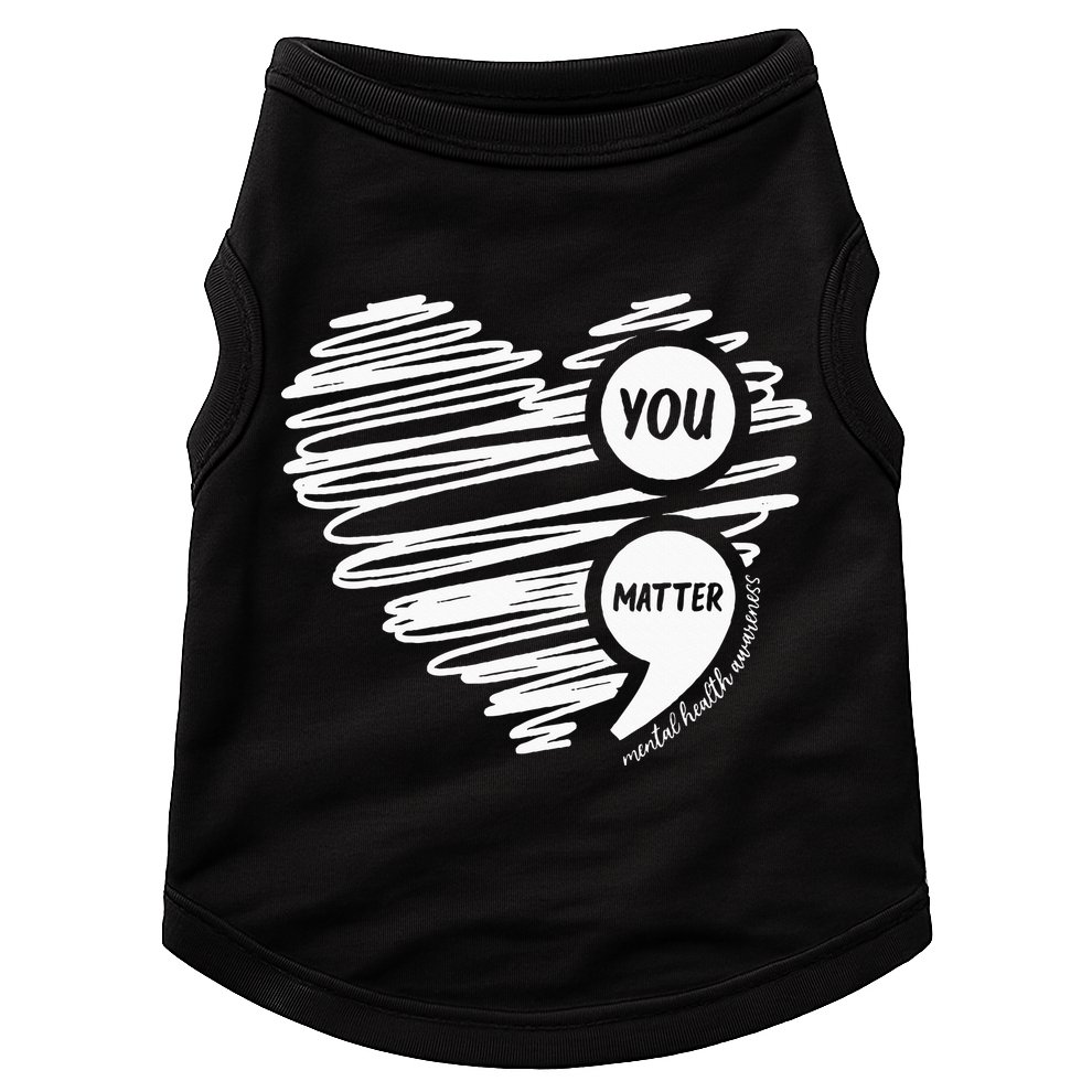 Mental Health Awareness Heart Wear Green For Mental Health Doggie Tank