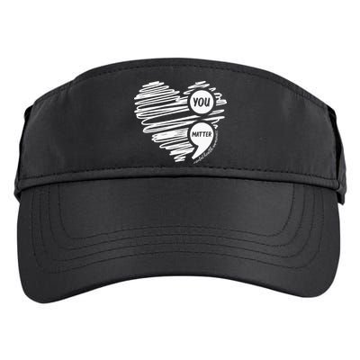 Mental Health Awareness Heart Wear Green For Mental Health Adult Drive Performance Visor