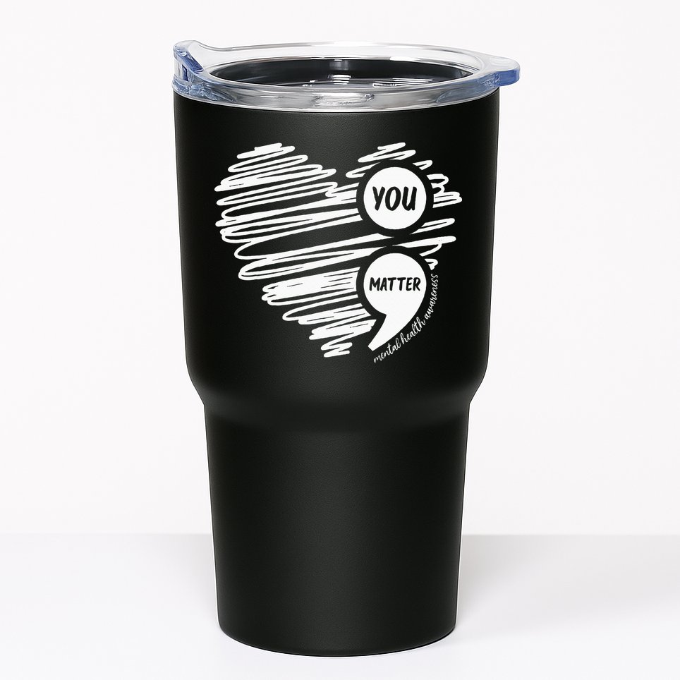 Mental Health Awareness Heart Wear Green For Mental Health Tumbler