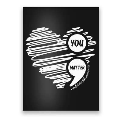 Mental Health Awareness Heart Wear Green For Mental Health Poster