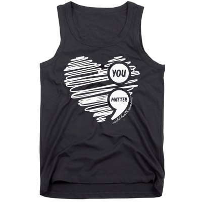 Mental Health Awareness Heart Wear Green For Mental Health Tank Top