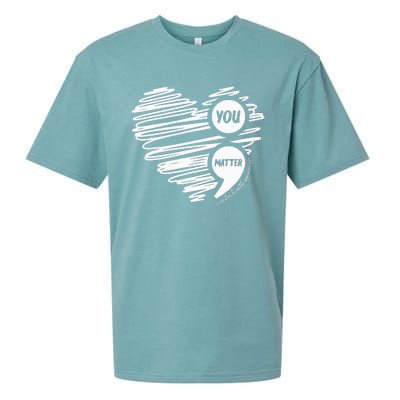 Mental Health Awareness Heart Wear Green For Mental Health Sueded Cloud Jersey T-Shirt