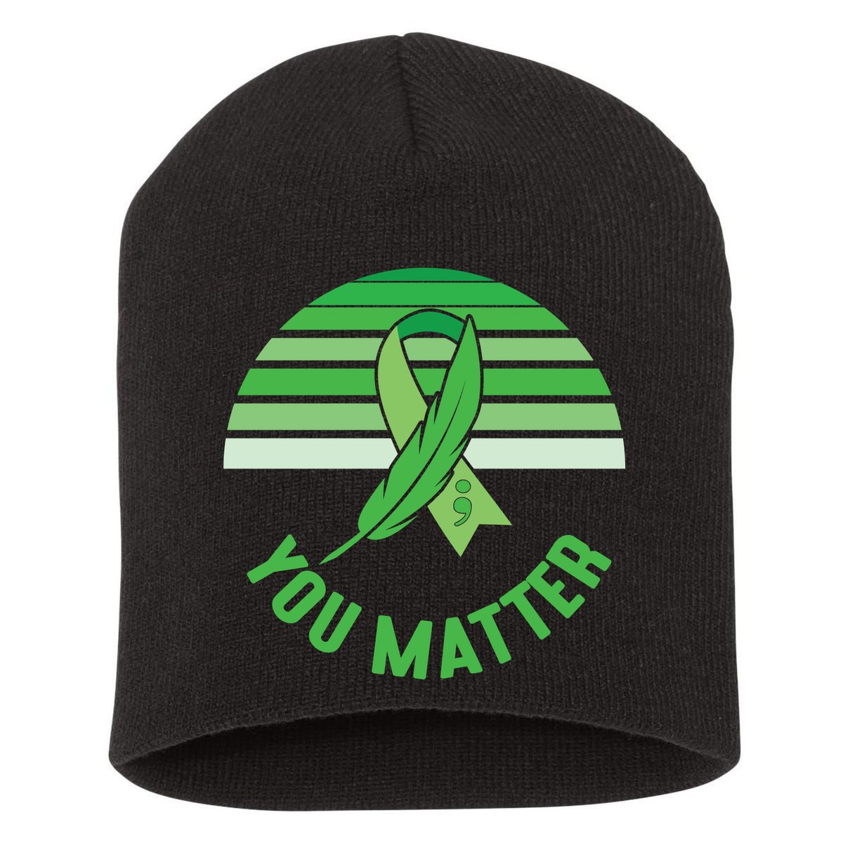 Mental Health Awareness You Matter Awareness Mental Health Short Acrylic Beanie