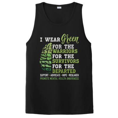 Mental Health Awareness Matters Support I Wear Green PosiCharge Competitor Tank