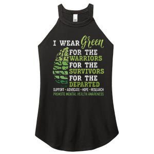 Mental Health Awareness Matters Support I Wear Green Women's Perfect Tri Rocker Tank