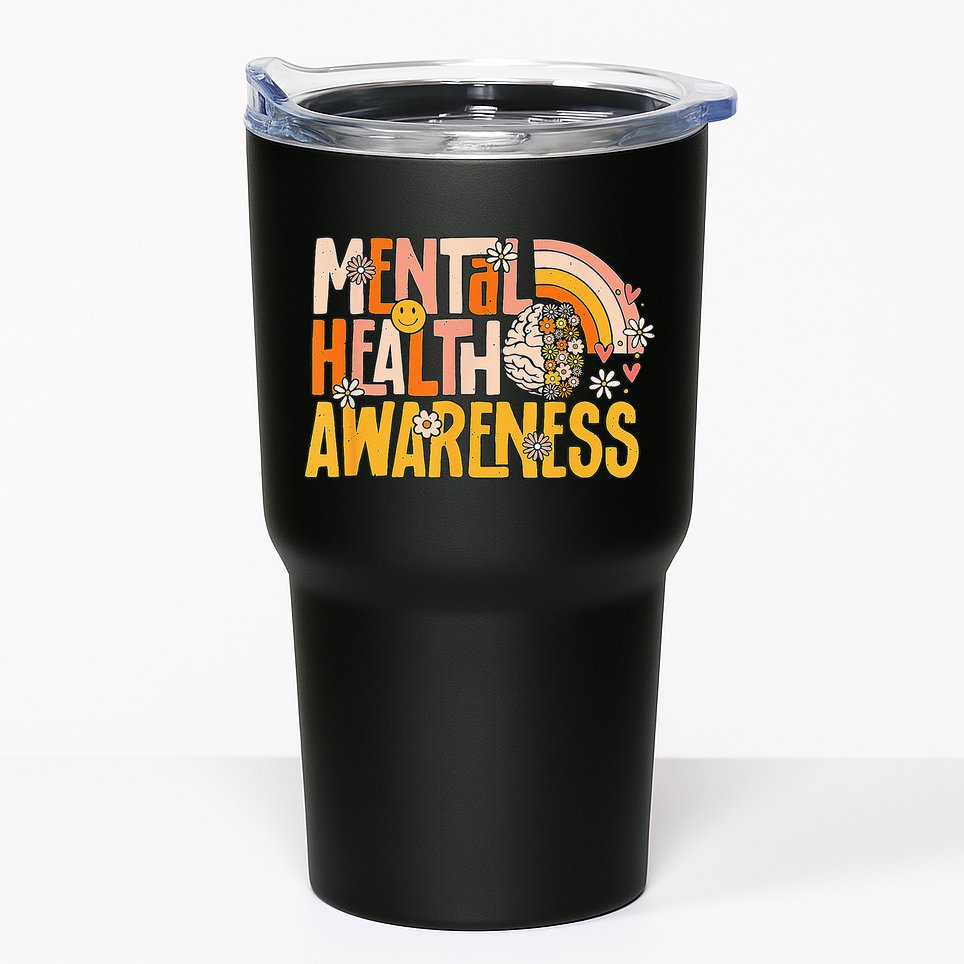Mental Health Awareness Mental Illness Brain Therapist Tumbler