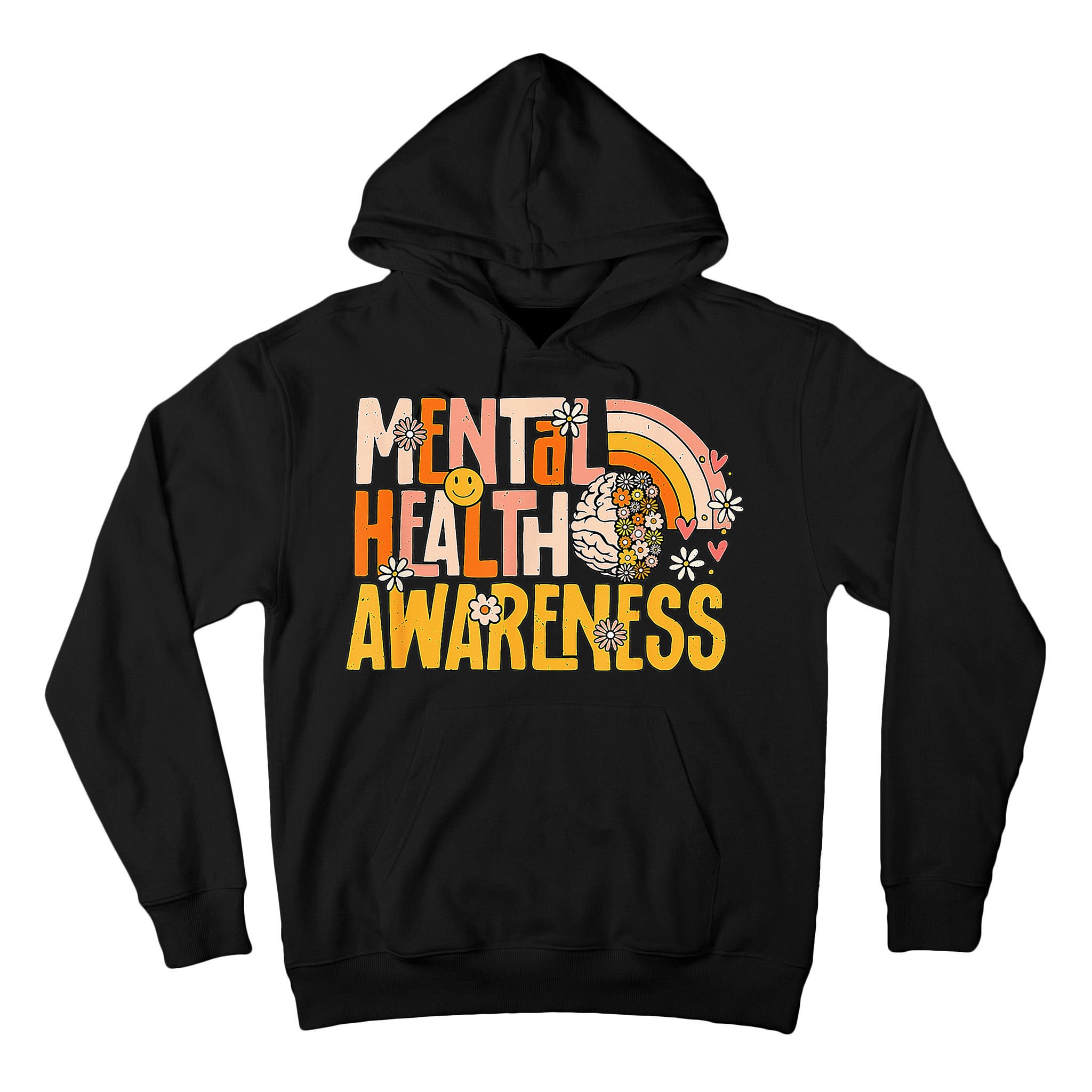 Mental Health Awareness Mental Illness Brain Therapist Tall Hoodie