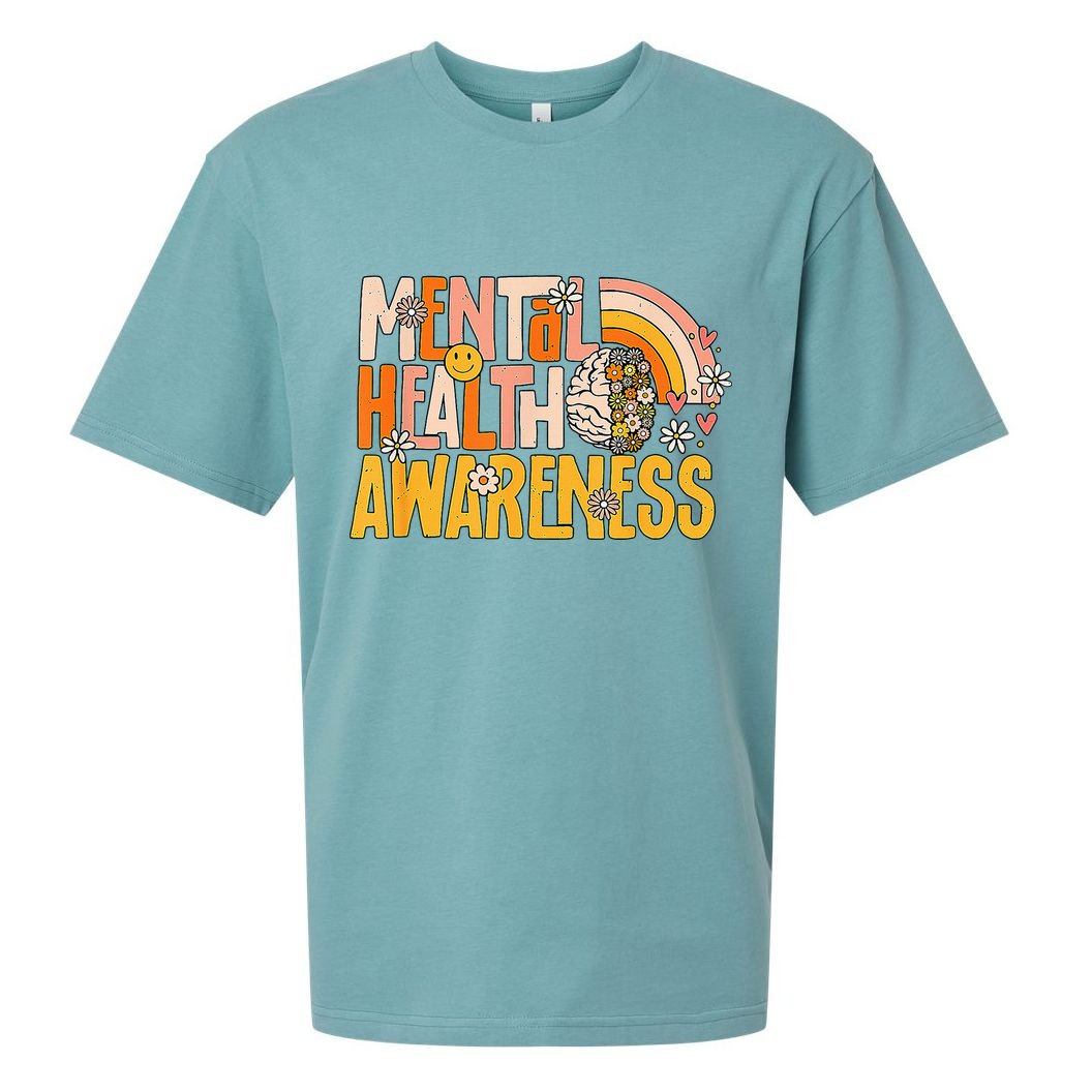Mental Health Awareness Mental Illness Brain Therapist Sueded Cloud Jersey T-Shirt