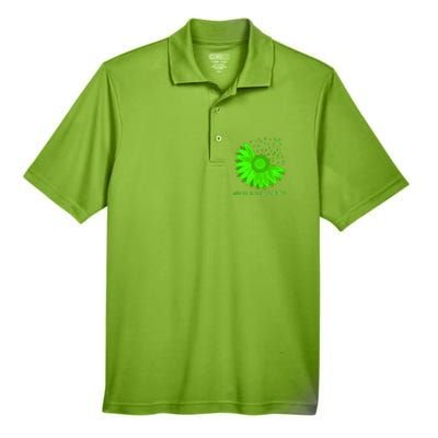 Mental Health Awareness In May We Wear Green Men's Origin Performance Piqué Polo