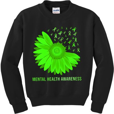 Mental Health Awareness In May We Wear Green Kids Sweatshirt