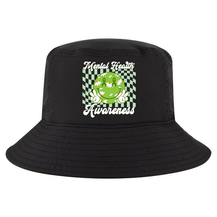 Mental Health Awareness Smile Face Groovy Cool Comfort Performance Bucket Hat