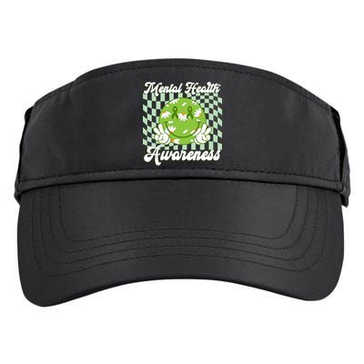 Mental Health Awareness Smile Face Groovy Adult Drive Performance Visor