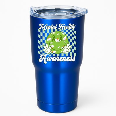 Mental Health Awareness Smile Face Groovy Tumbler