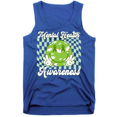 Mental Health Awareness Smile Face Groovy Tank Top