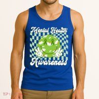 Mental Health Awareness Smile Face Groovy Tank Top