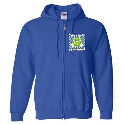 Mental Health Awareness Smile Face Groovy Full Zip Hoodie