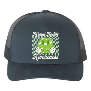 Mental Health Awareness Smile Face Groovy Yupoong Adult 5-Panel Trucker Hat