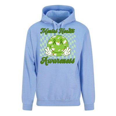 Mental Health Awareness Smile Face Groovy Unisex Surf Hoodie