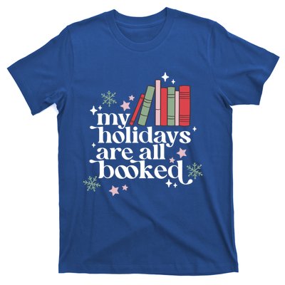 My Holidays Are All Booked Cute Christmas Book Lover Cool Gift T-Shirt