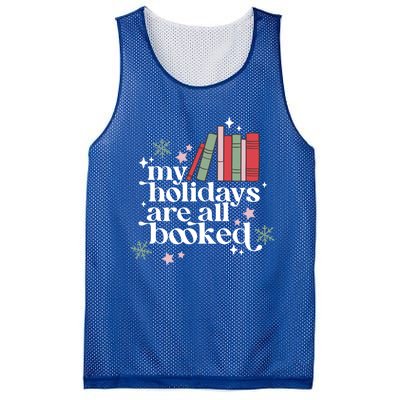 My Holidays Are All Booked Cute Christmas Book Lover Cool Gift Mesh Reversible Basketball Jersey Tank