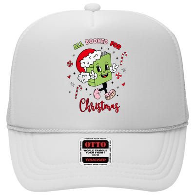 My Holidays Are All Booked Christmas Character Book Lovers High Crown Mesh Back Trucker Hat