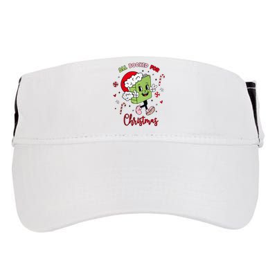 My Holidays Are All Booked Christmas Character Book Lovers Adult Drive Performance Visor