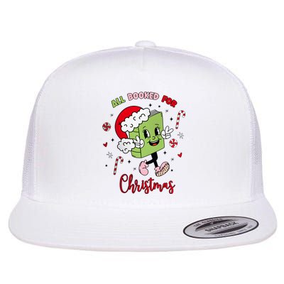 My Holidays Are All Booked Christmas Character Book Lovers Flat Bill Trucker Hat