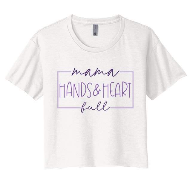 Mama Hand And Heart Full Gift For Mother's Day Crop Top