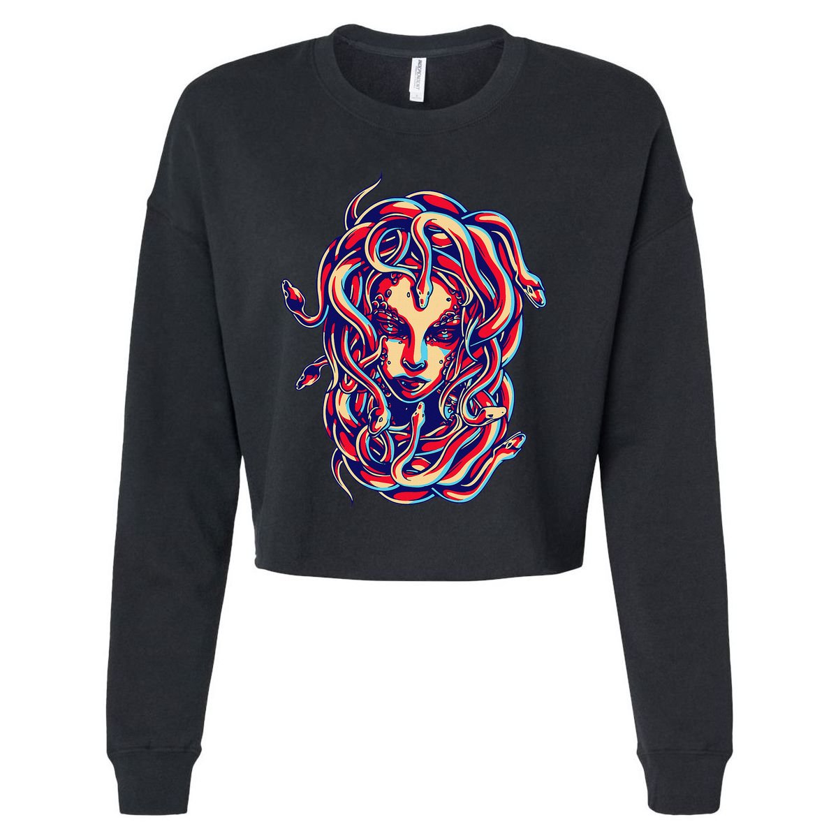 Medusa Hentain Adult Humor Costume Cool Easy Halloween Gift Cropped Pullover Crew