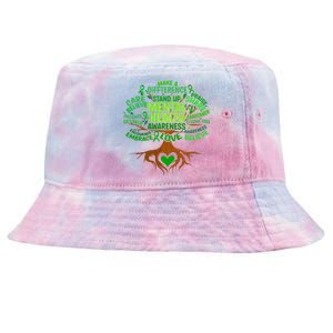 Mental Health Awareness Tree Tie-Dyed Bucket Hat