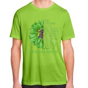 Mental Health Awareness Matters Sunflower I Am The Storm Adult ChromaSoft Performance T-Shirt